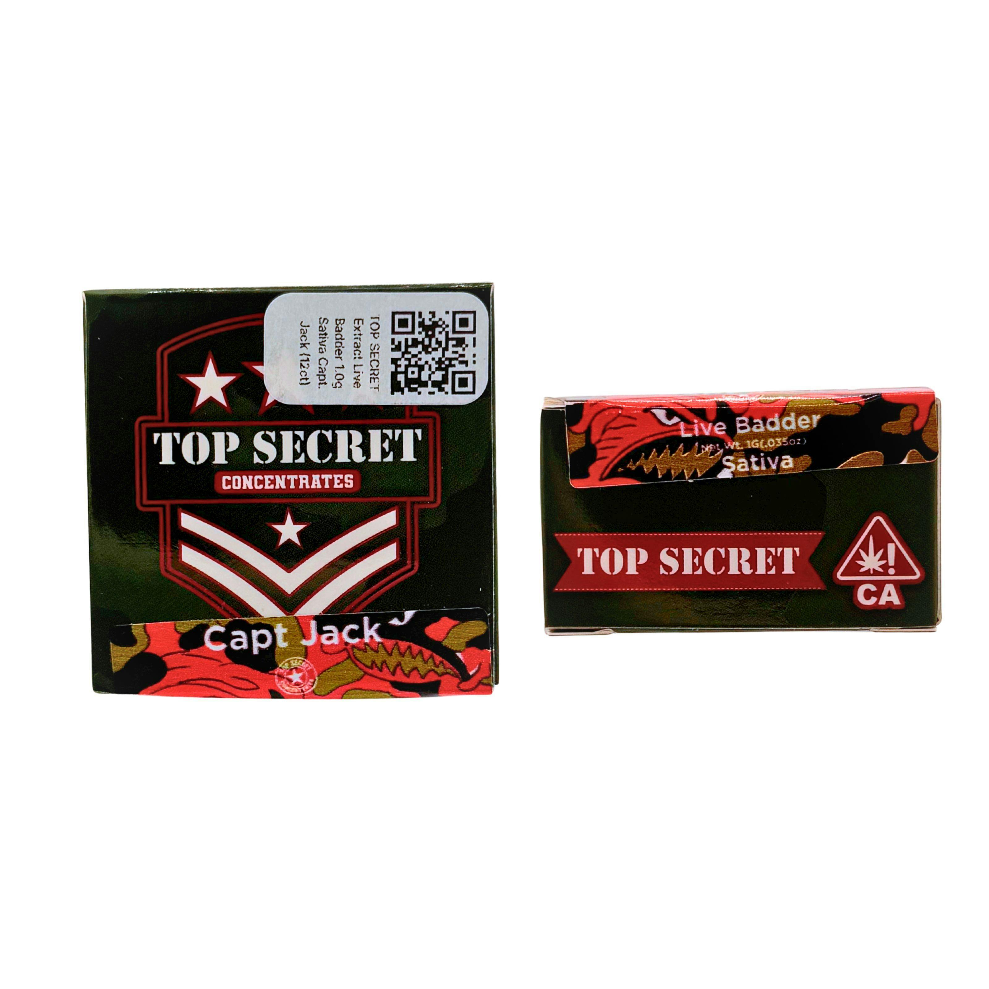 Top Secret: Top Secret Capt. Jack Sativa Live Badder 1g