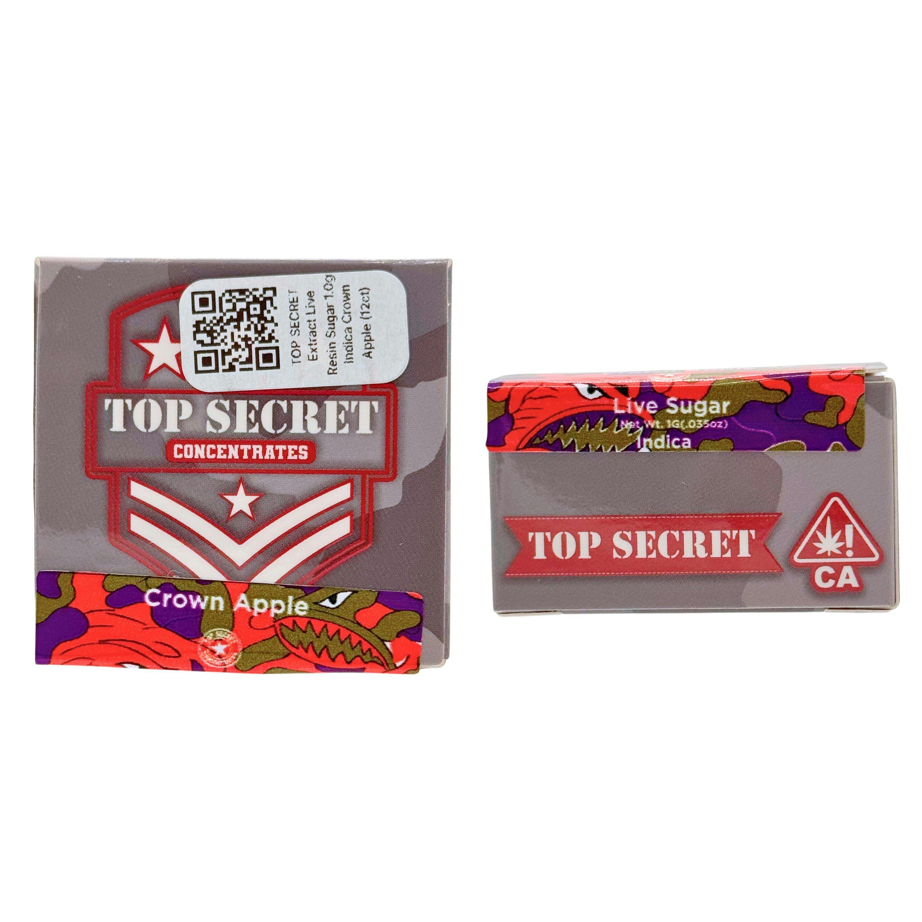 Top Secret: Top Secret Crown Apple Indica Live Sugar 1g