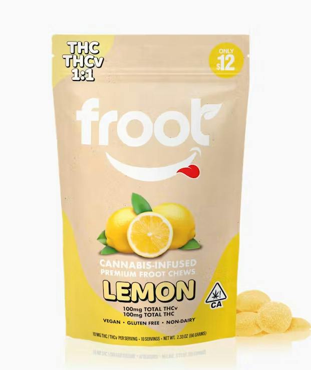 Froot Lemon 1:1 THC:THCV Gummies 200mg
