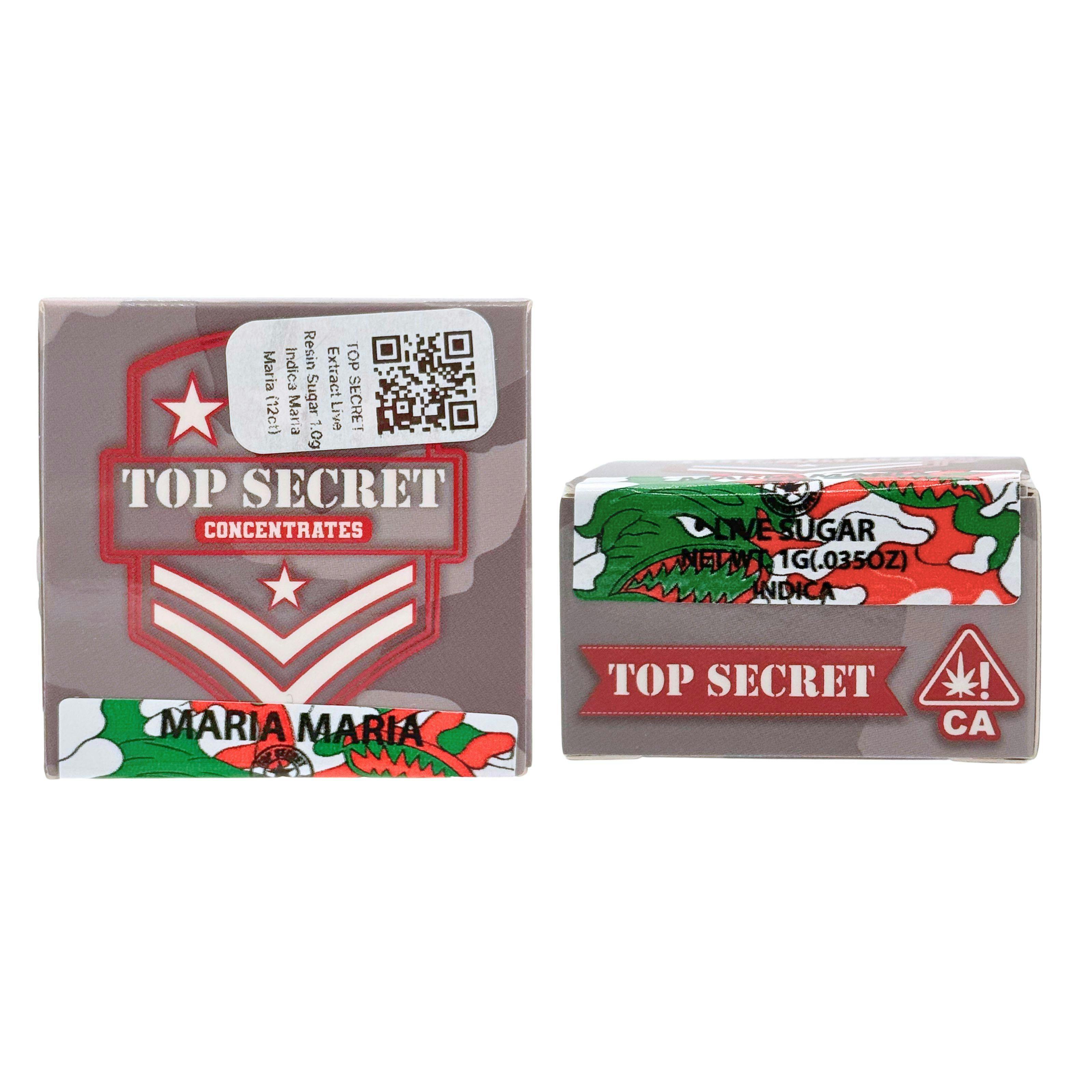 Top Secret: Top Secret Maria Maria Indica Live Sugar 1g