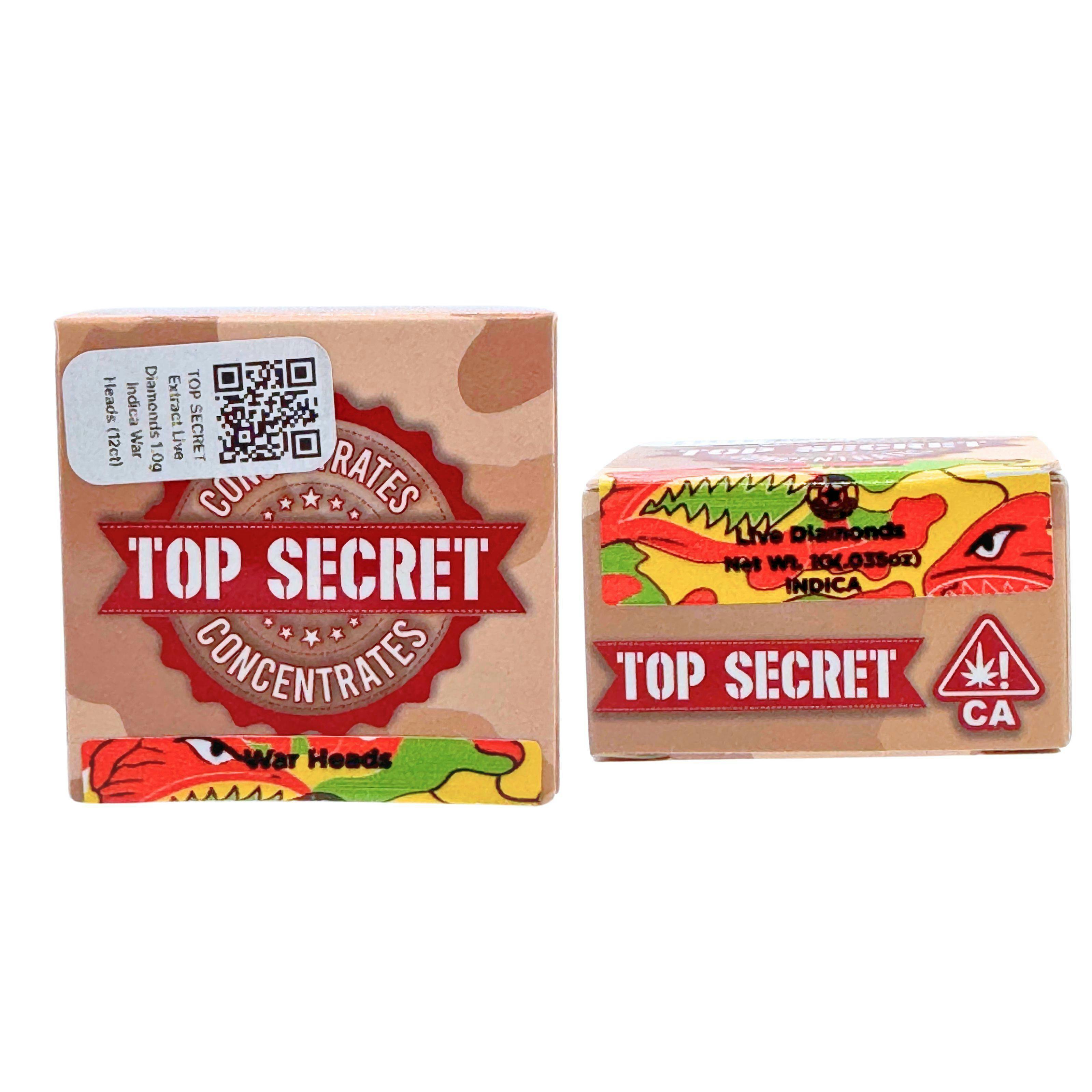 Top Secret: Top Secret War Heads Indica Live Diamonds 1g