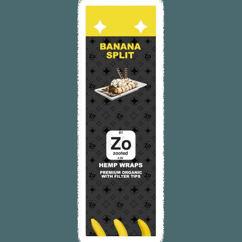 Zooted Hemp Wraps Banana Split 2pk