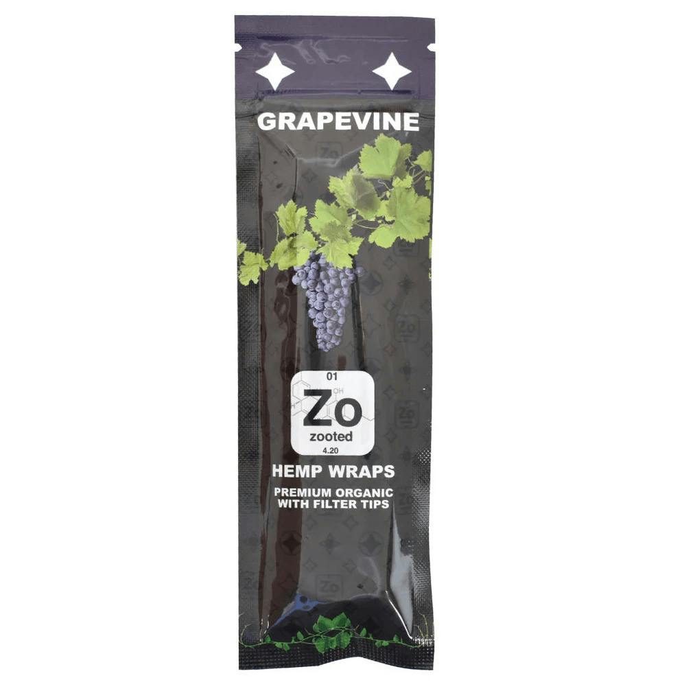 Zooted Hemp Wraps Grapevine 2pk
