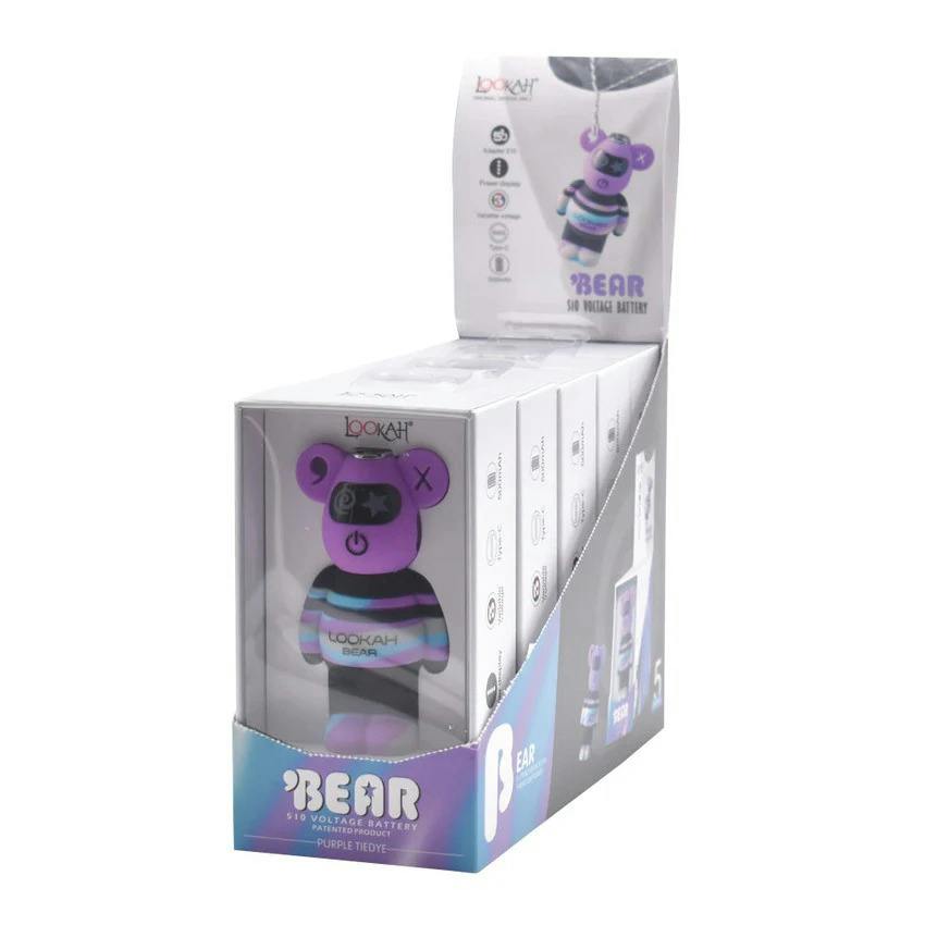 Purple Tie-Dye Lookah Bear Vape Battery