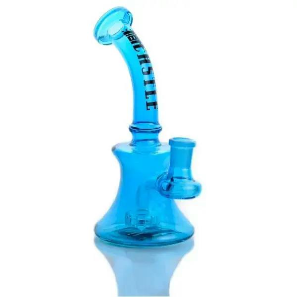 Castle Glassworks Dab Rig 7 inch mini showerhead - Blue