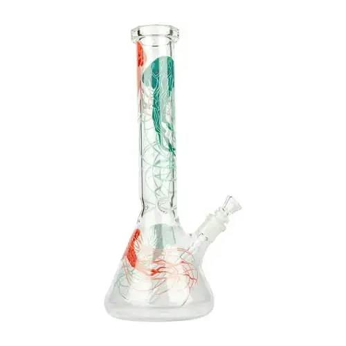 Red Eye Glass 15" Jellyfish Beaker Bong