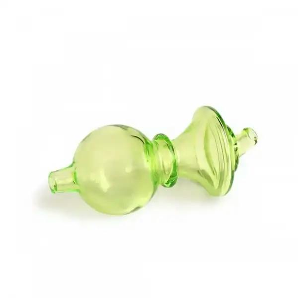Red Eye Glass Reversible Carb Cap W/Bubble & Directional Caps Lime Green