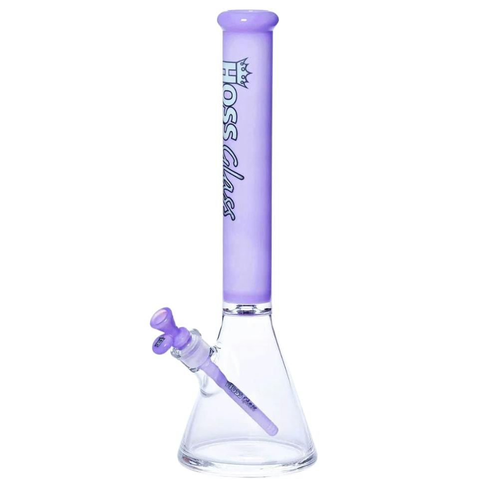 18" Hoss Glass Thick Beaker w/ Coloured Top