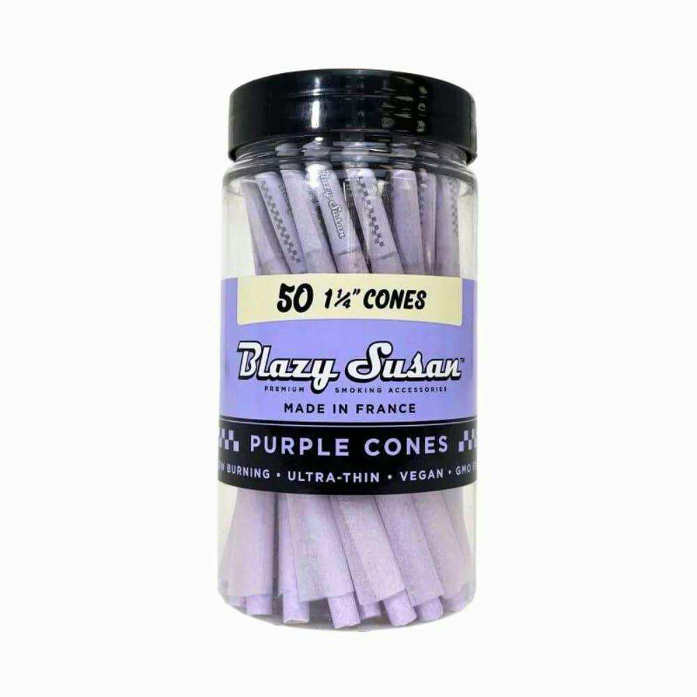 Blazy Susan Purple 11/4 Cones - 50ct