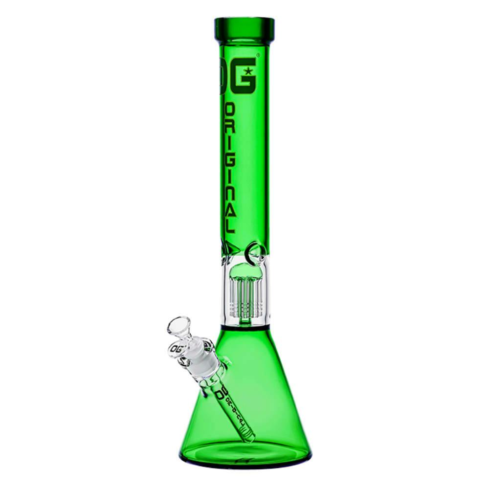 18" 5mm OG Original Colored Tree Perc Beaker (Green)