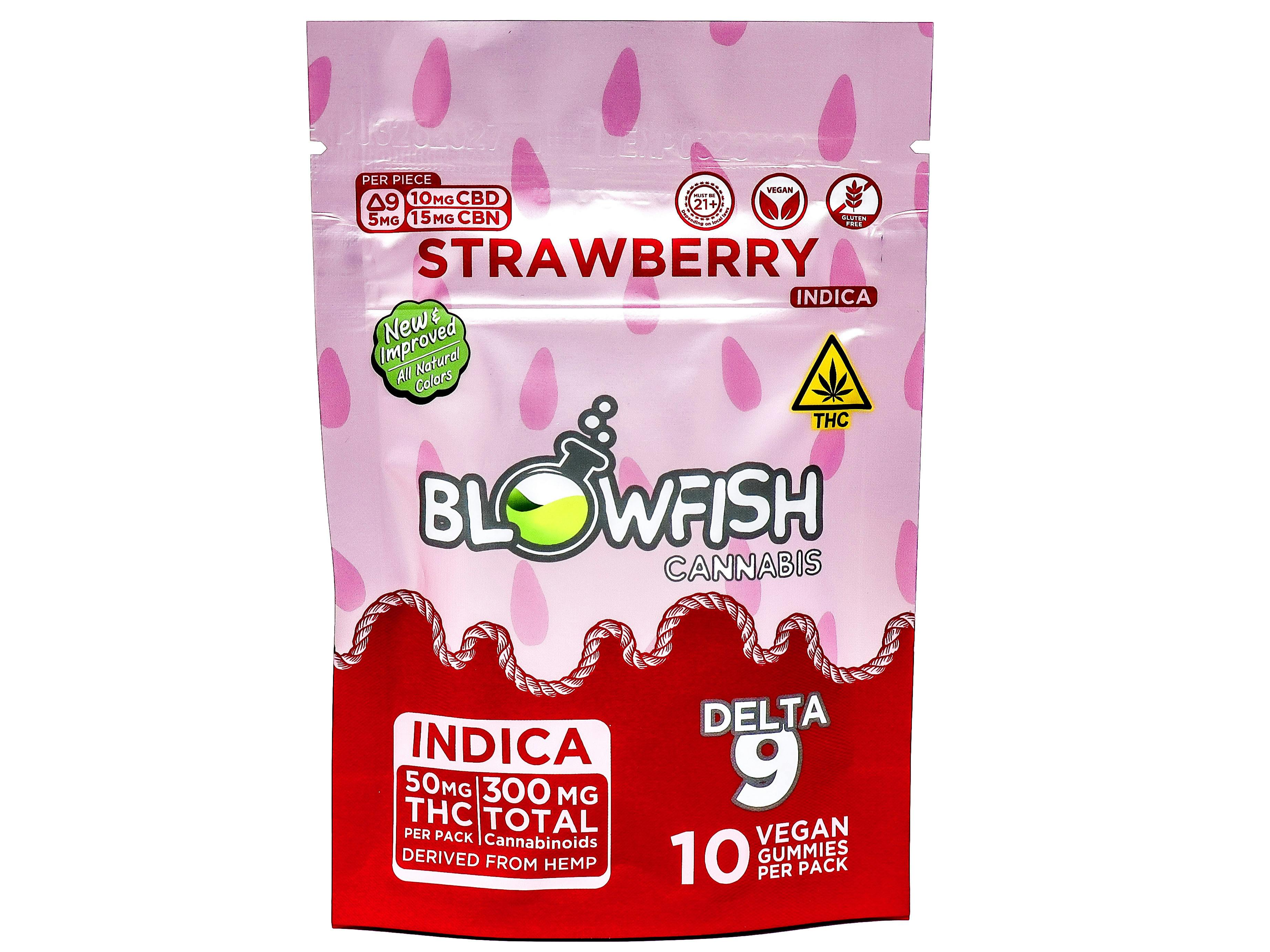 BFS Strawberry Indica Gummies 50mg THC