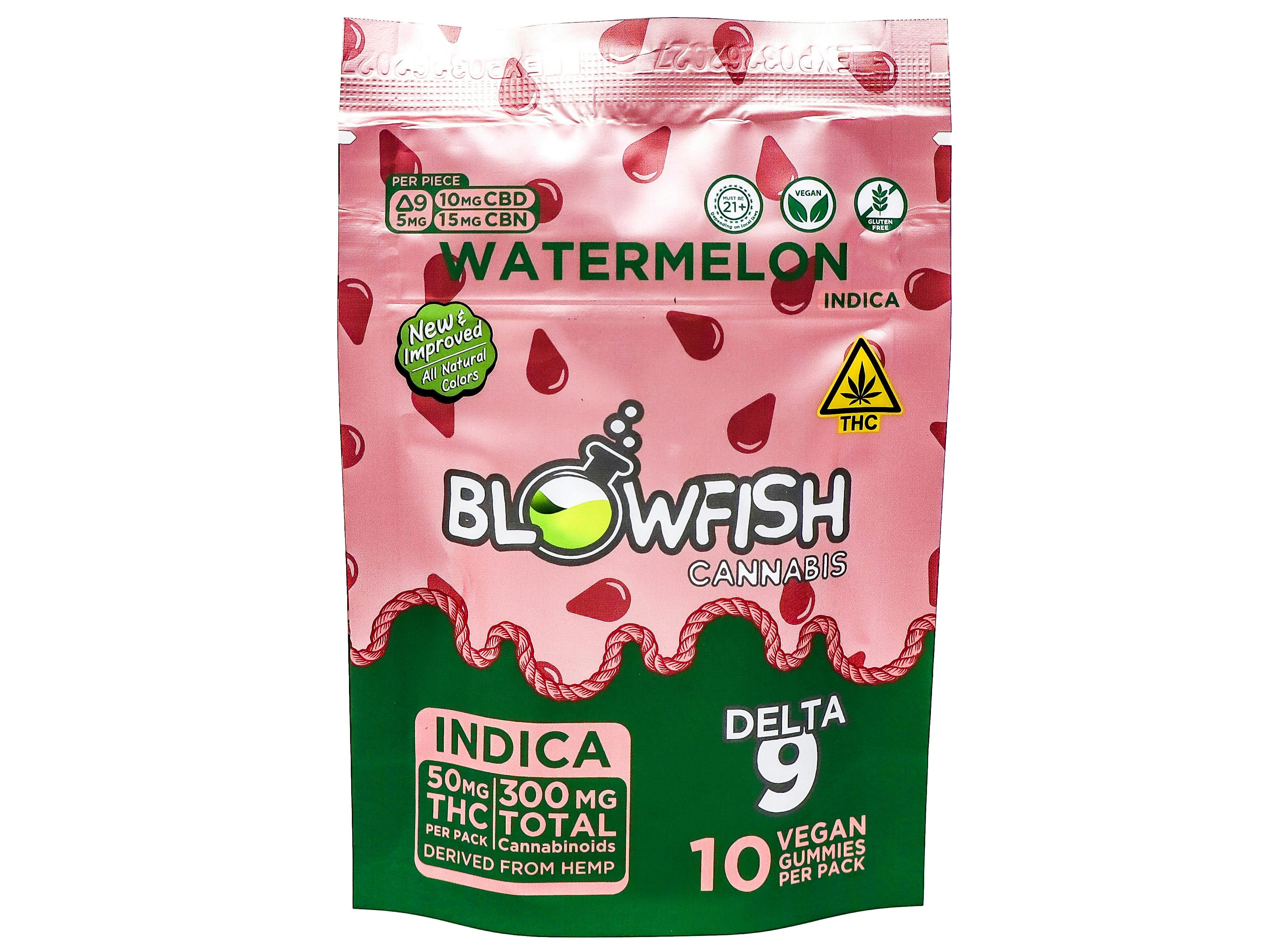 BFS Watermelon Indica Gummies 50mg THC
