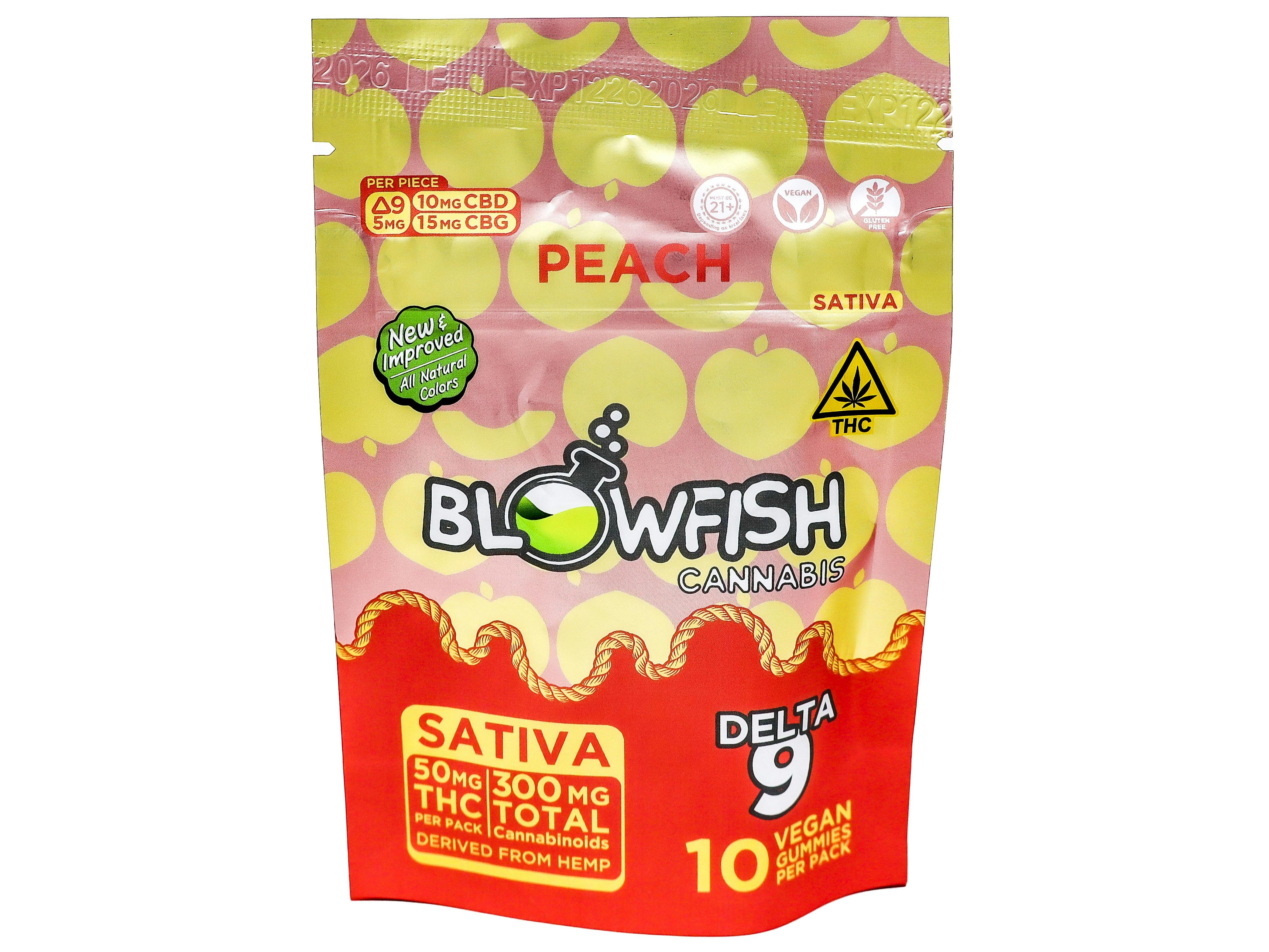 BFS Peach Sativa Gummies 50mg THC