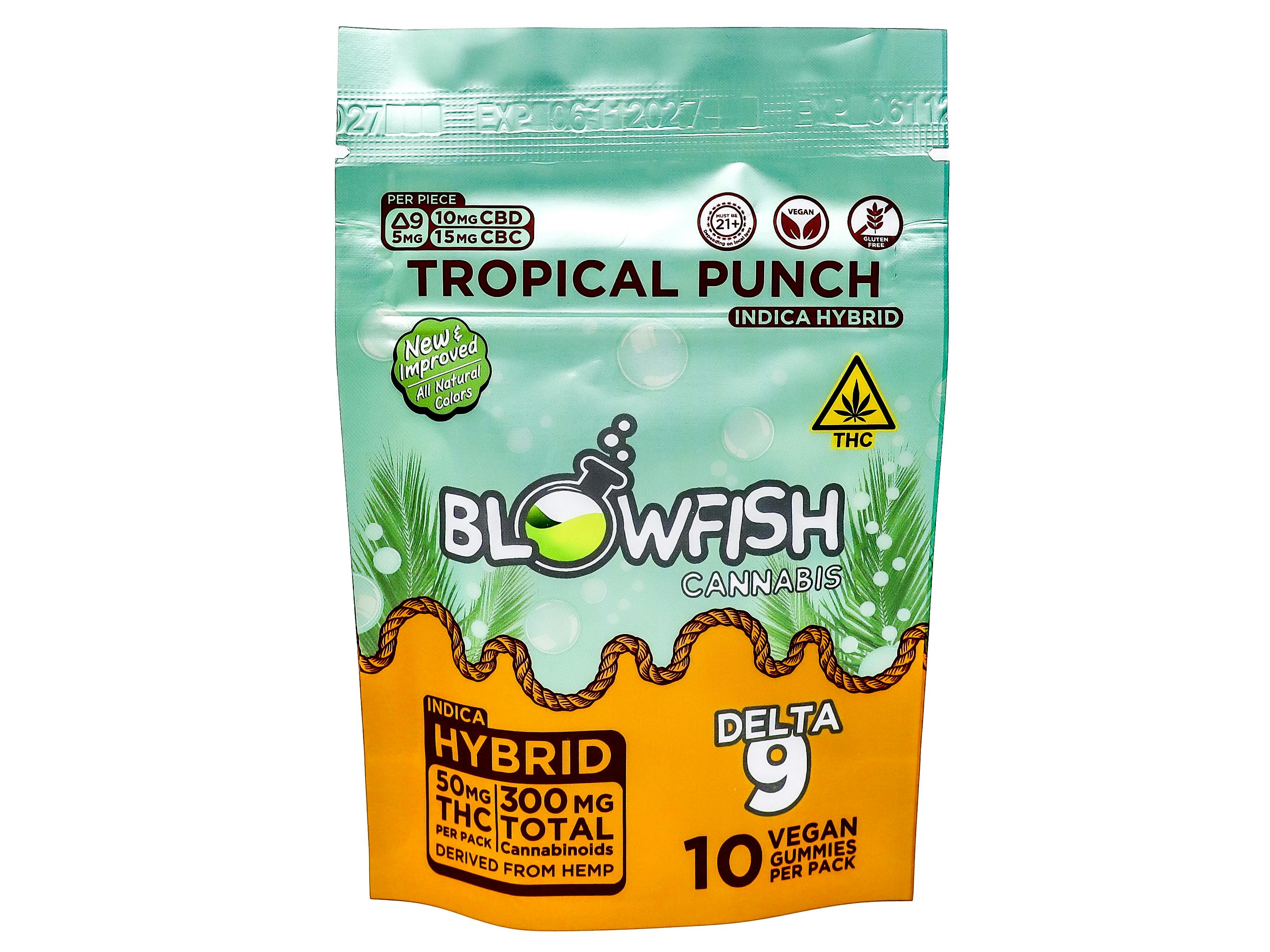 BFS Tropical Punch Indica Hybrid Gummies 50mg THC