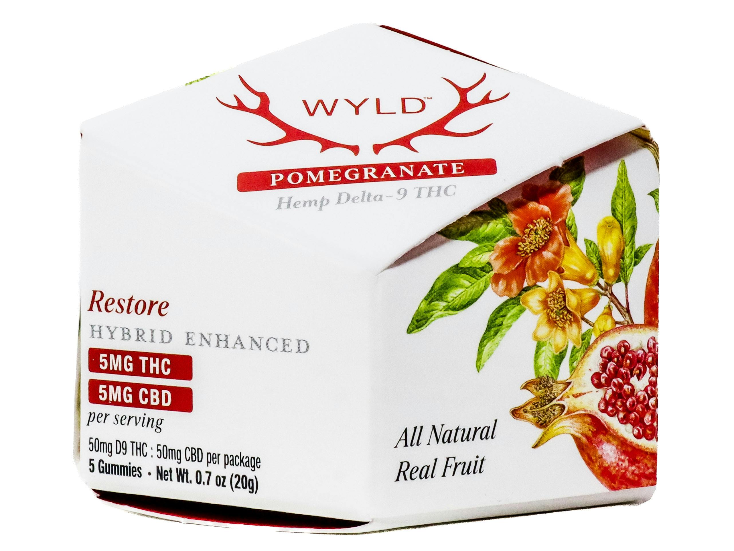 WLD Pomegranate Hybrid Gummy 50mg THC 2880620853