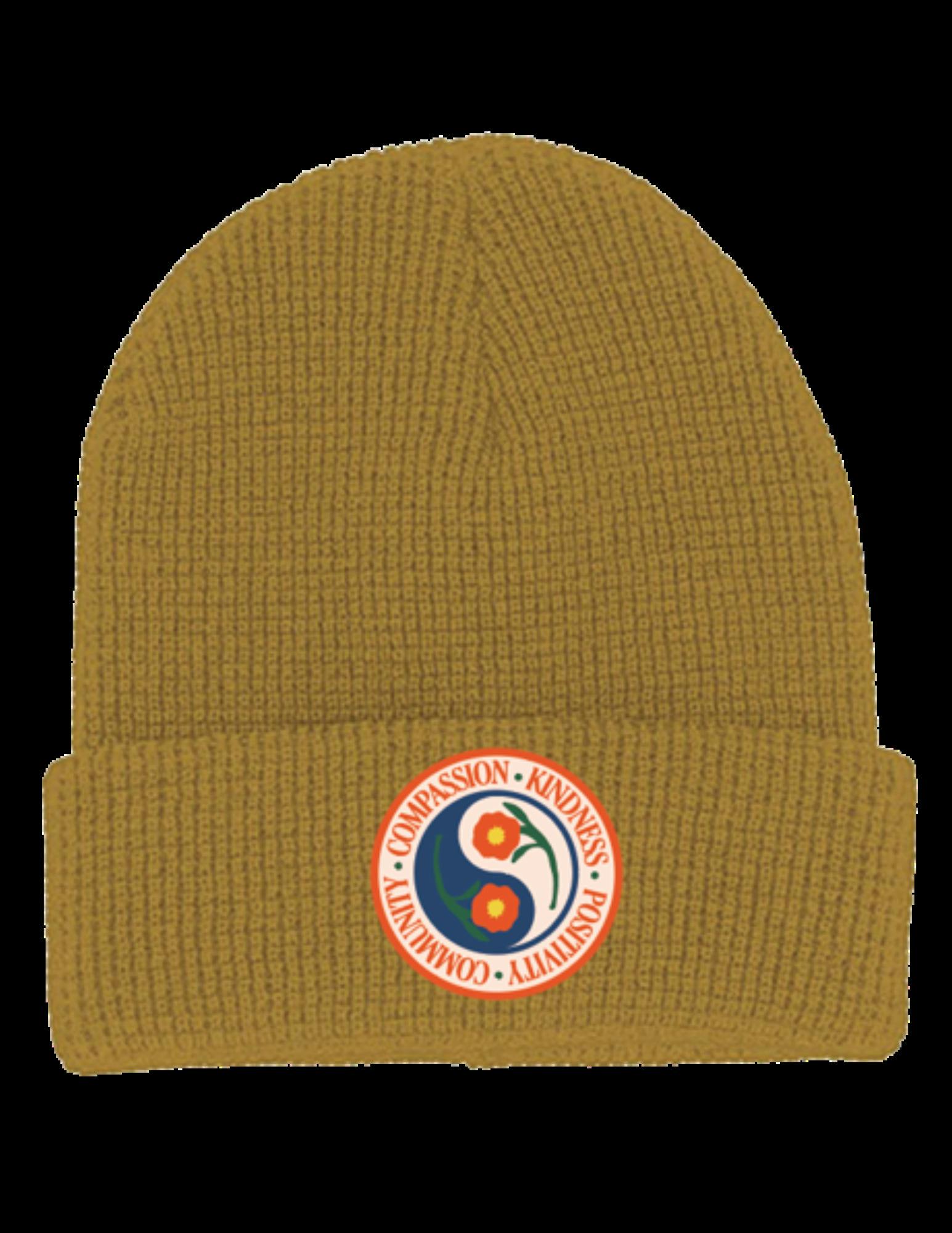 Woven Patch Beanie | Yellow