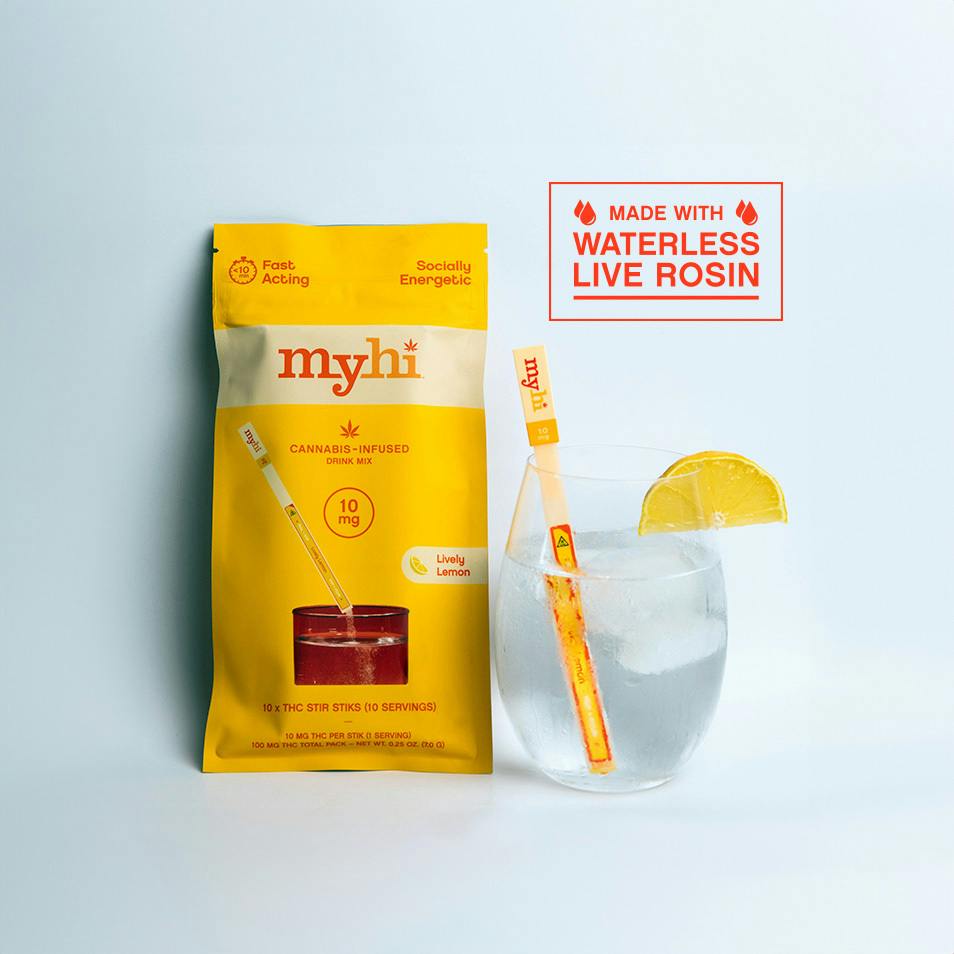 Lively Lemon | 100mg 10pk Beverage Enhancing Stir "Stiks"