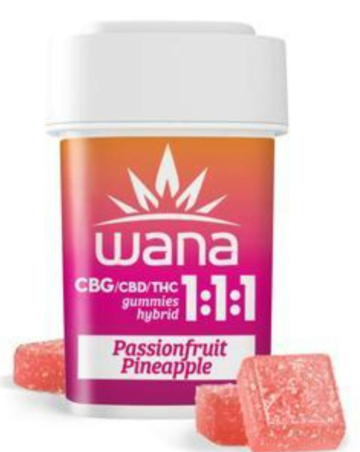 Passionfruit Pineapple Gummies | 100mg THC/CBD/CBG | Wana