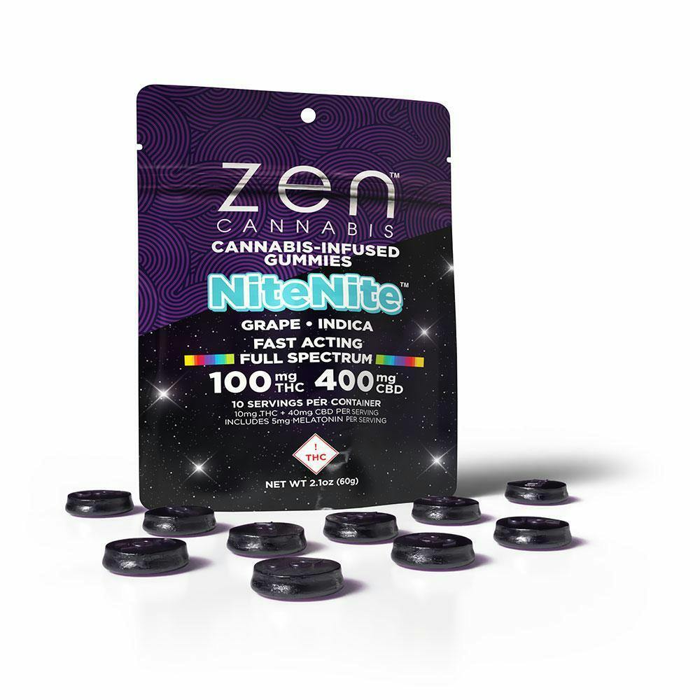 NiteNite Grape Indica Gummies | 100mg | Zen Cannabis