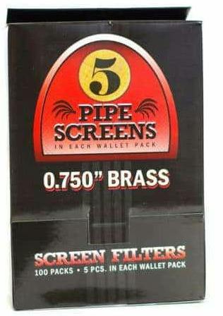 Pipe Screens | 0.750" | Brass or Silver | 5 Pack