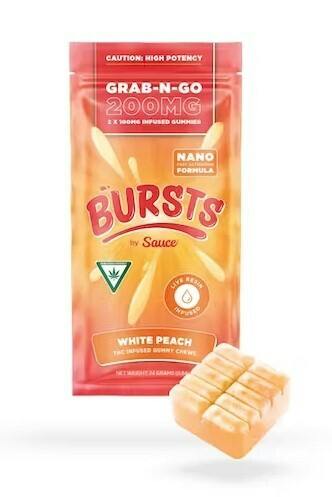 White Peach | Grab-N-Go | 200mg | 2 x 100mg | Bursts by Sauce