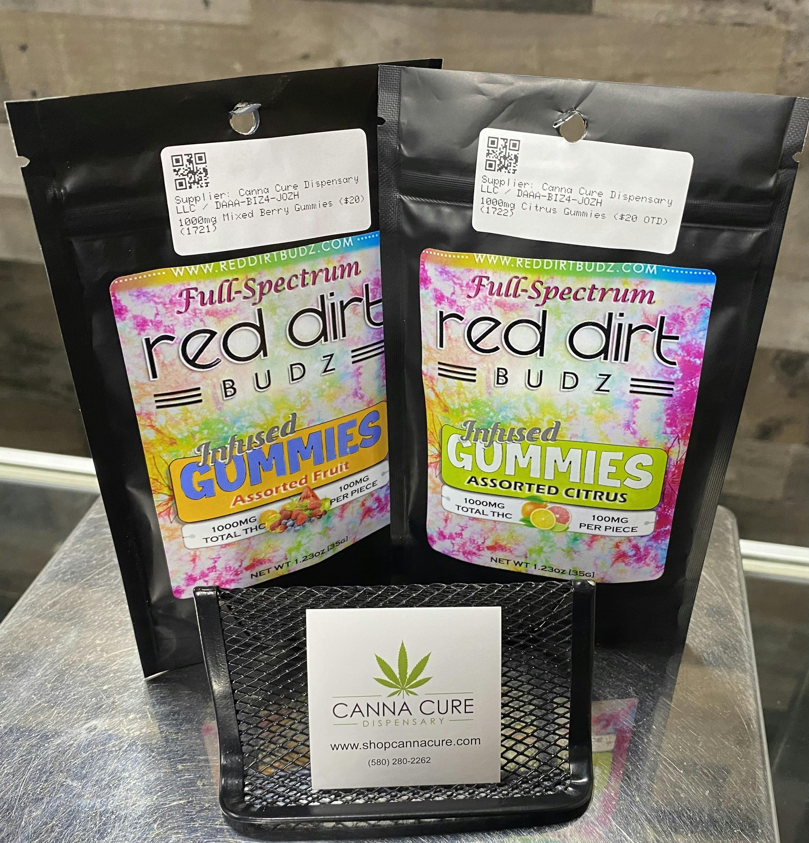 Red Dirt 1000mg Full Spectrum Gummies Mixed Berry ($20 OTD)