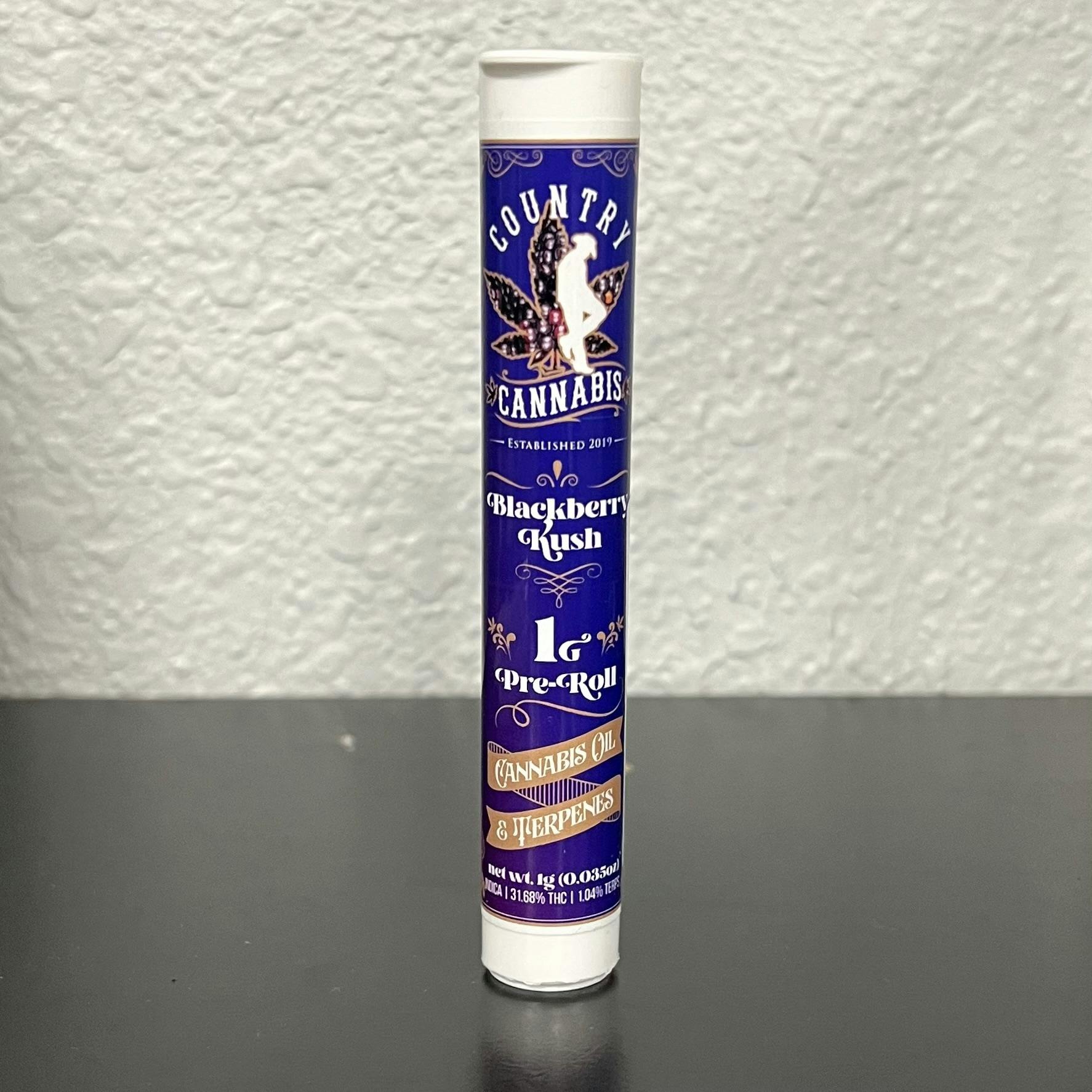 Blackberry Kush | Infused Pre-Roll | 1G