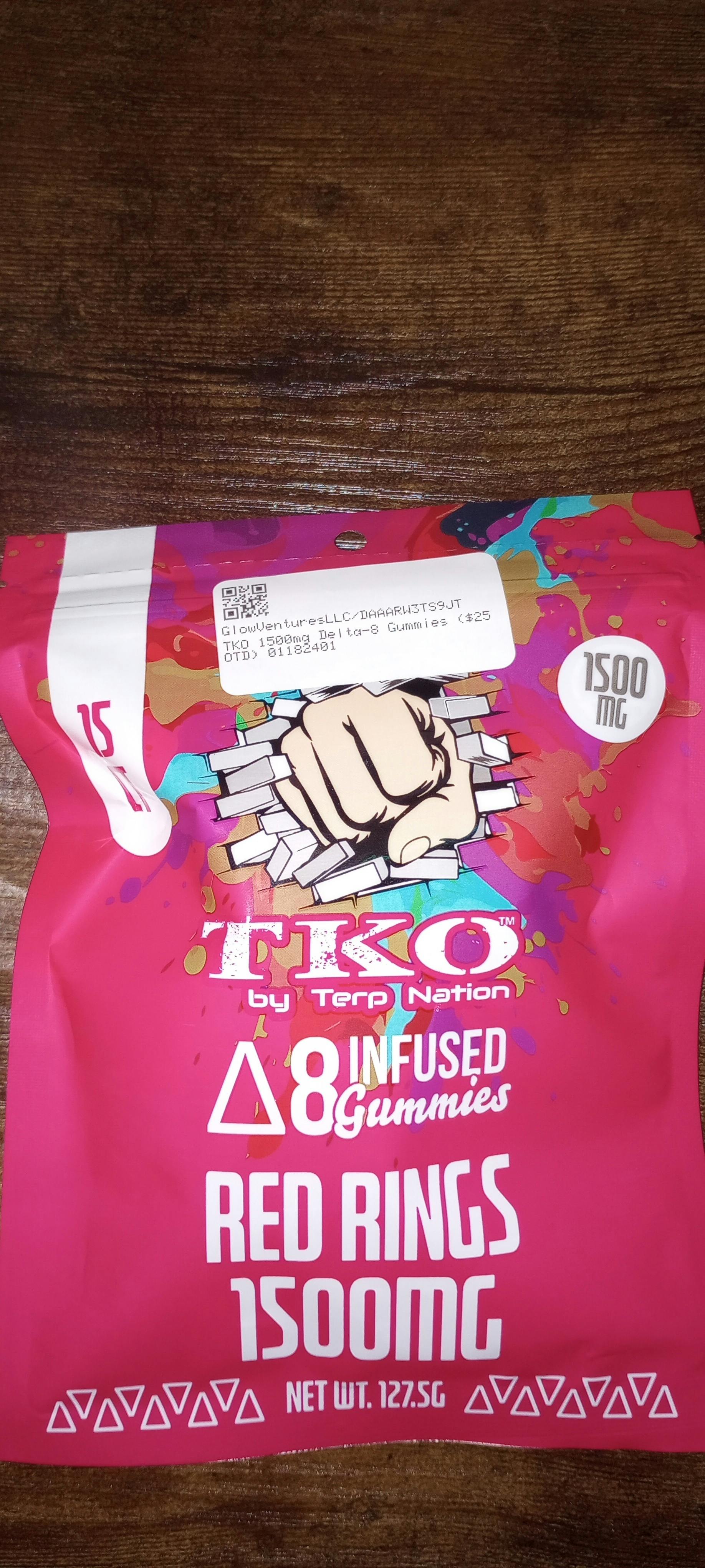 TKO 1500mg Delta-8 Gummies ($25 OTD)
