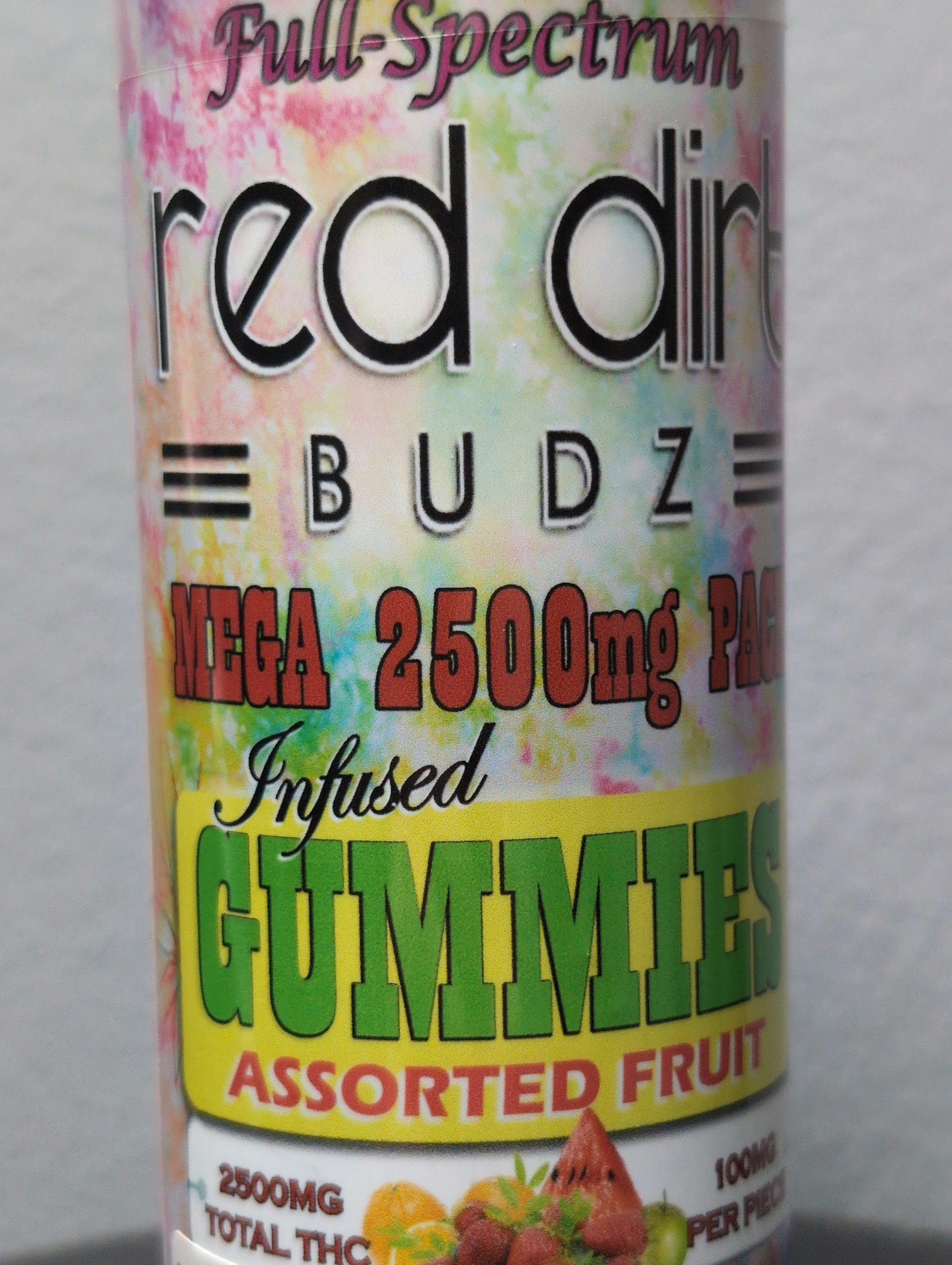 Red Dirt 2500mg Full Spectrum Gummies Assorted Fruit ($25 OTD)