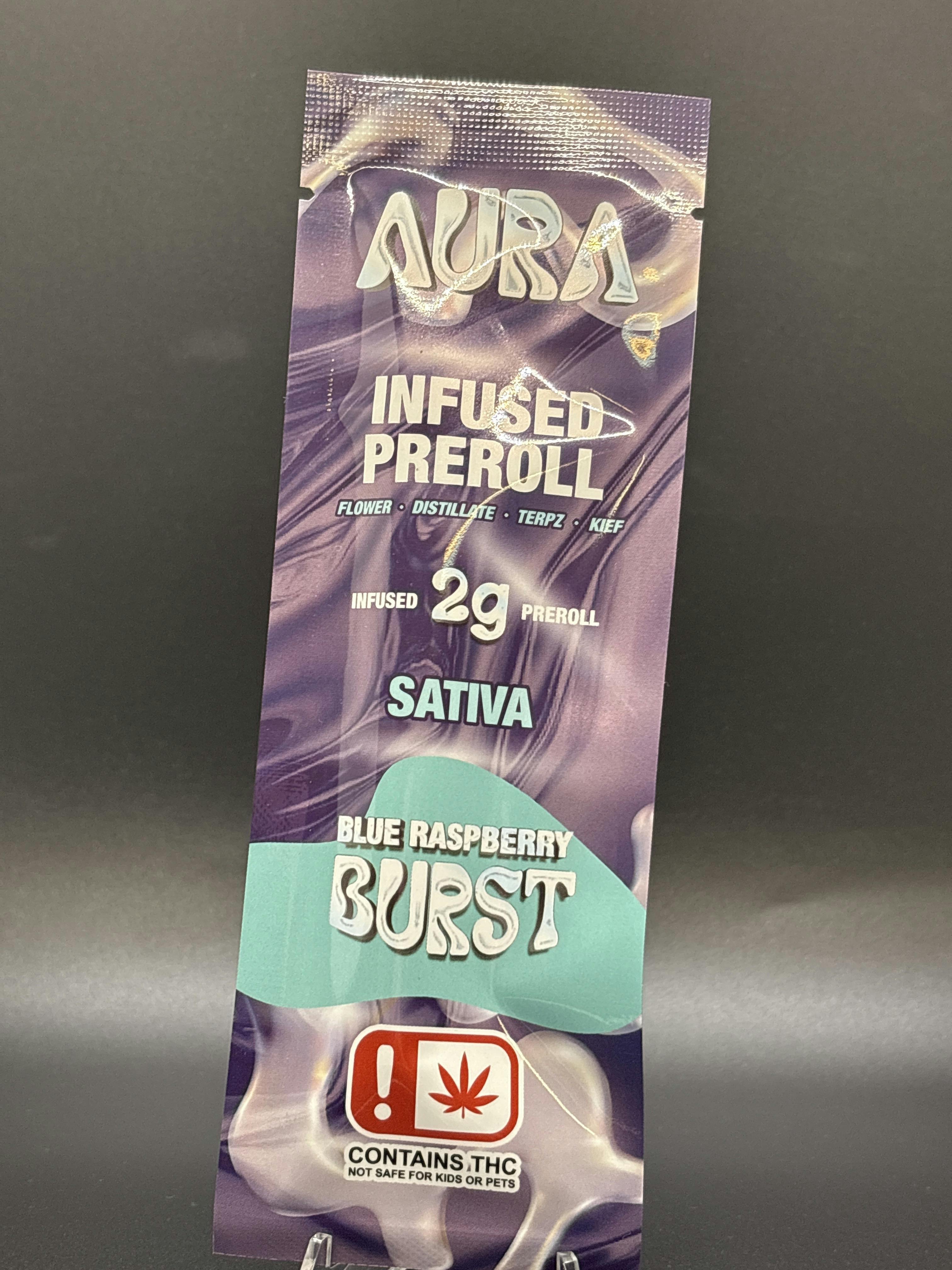 Blue Raspberry Burst | Infused Blunts | 2g by Aura