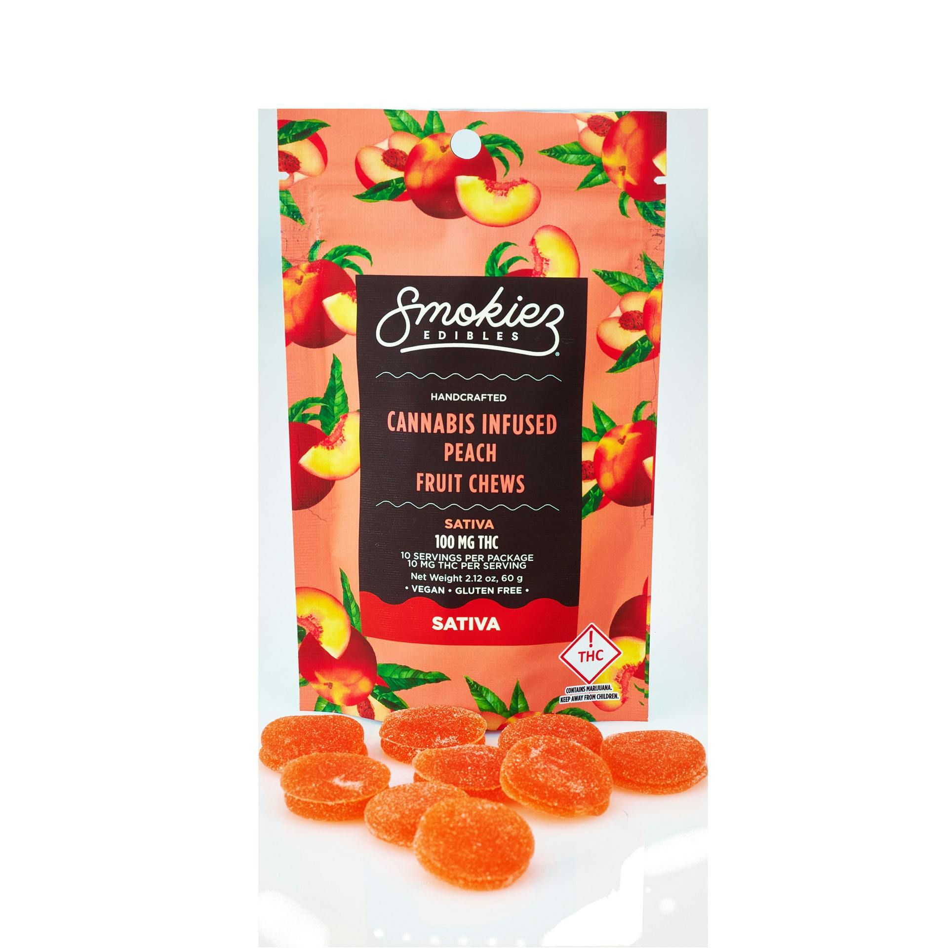Sweet Peach Fruit Chews 10pk - 475701