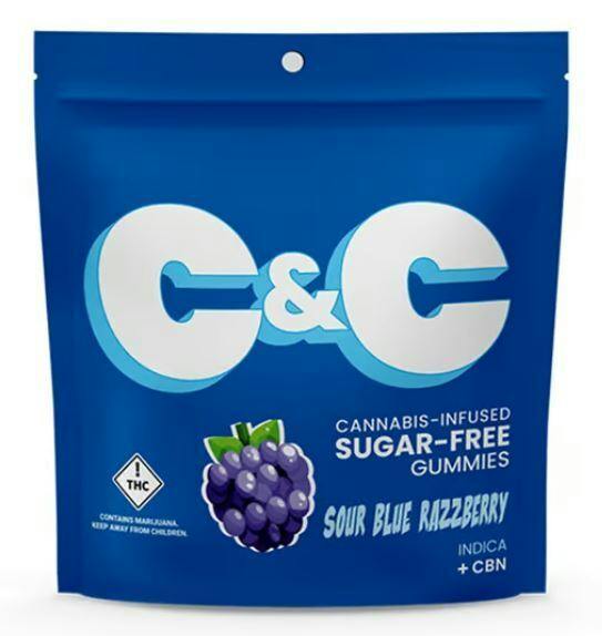 Sour Blue Razzberry Gummies [2:1 THC:CBN] 10pk - 398514