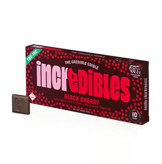 Black Cherry Dark Chocolate Bar [1:1 THC:CBD] 10pk - 390003