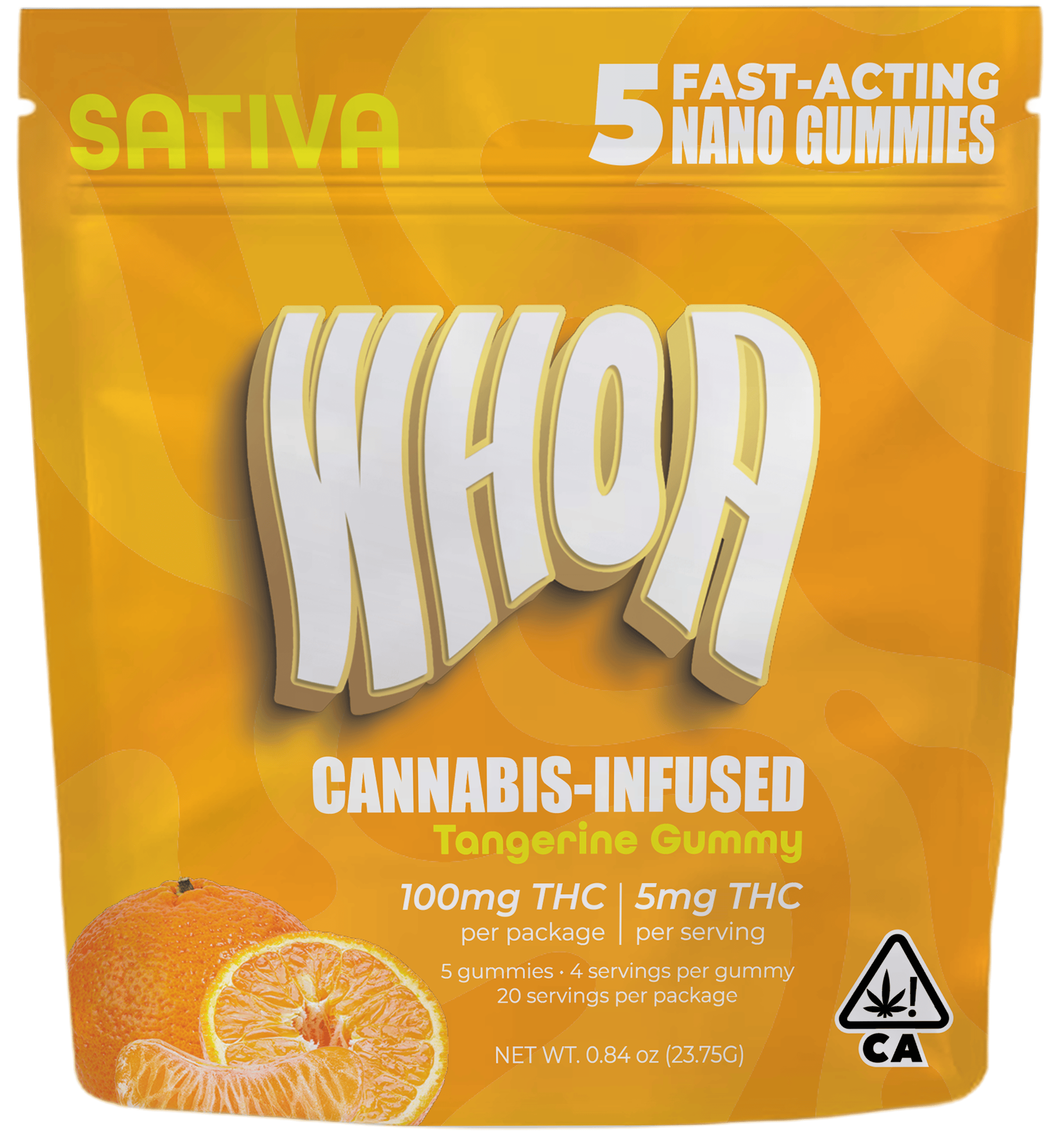 tangerine 5pk gummies - 100 mg