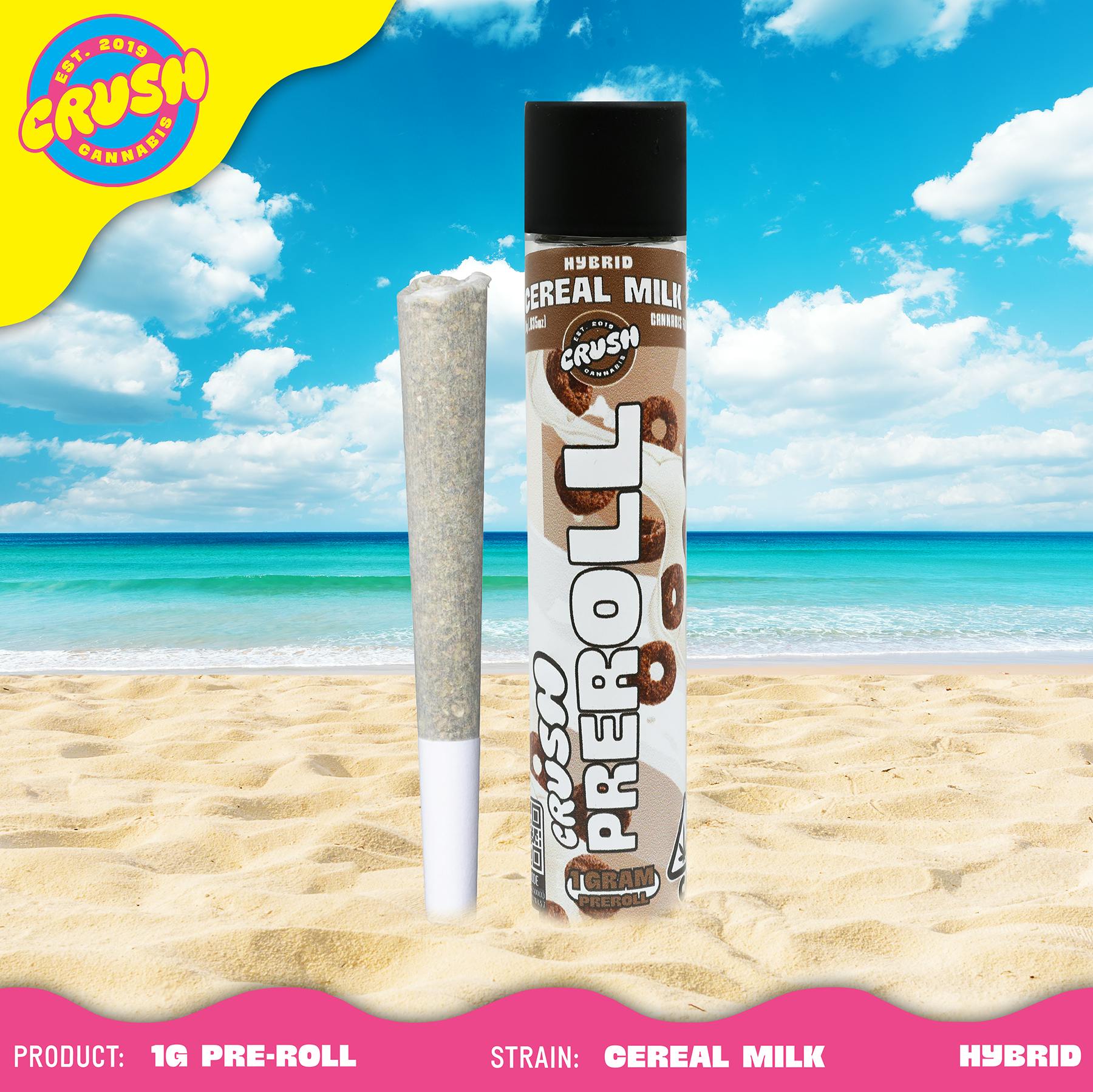 Cereal Milk Hybrid - Crush Cannabis 1g pre-roll - 1 g