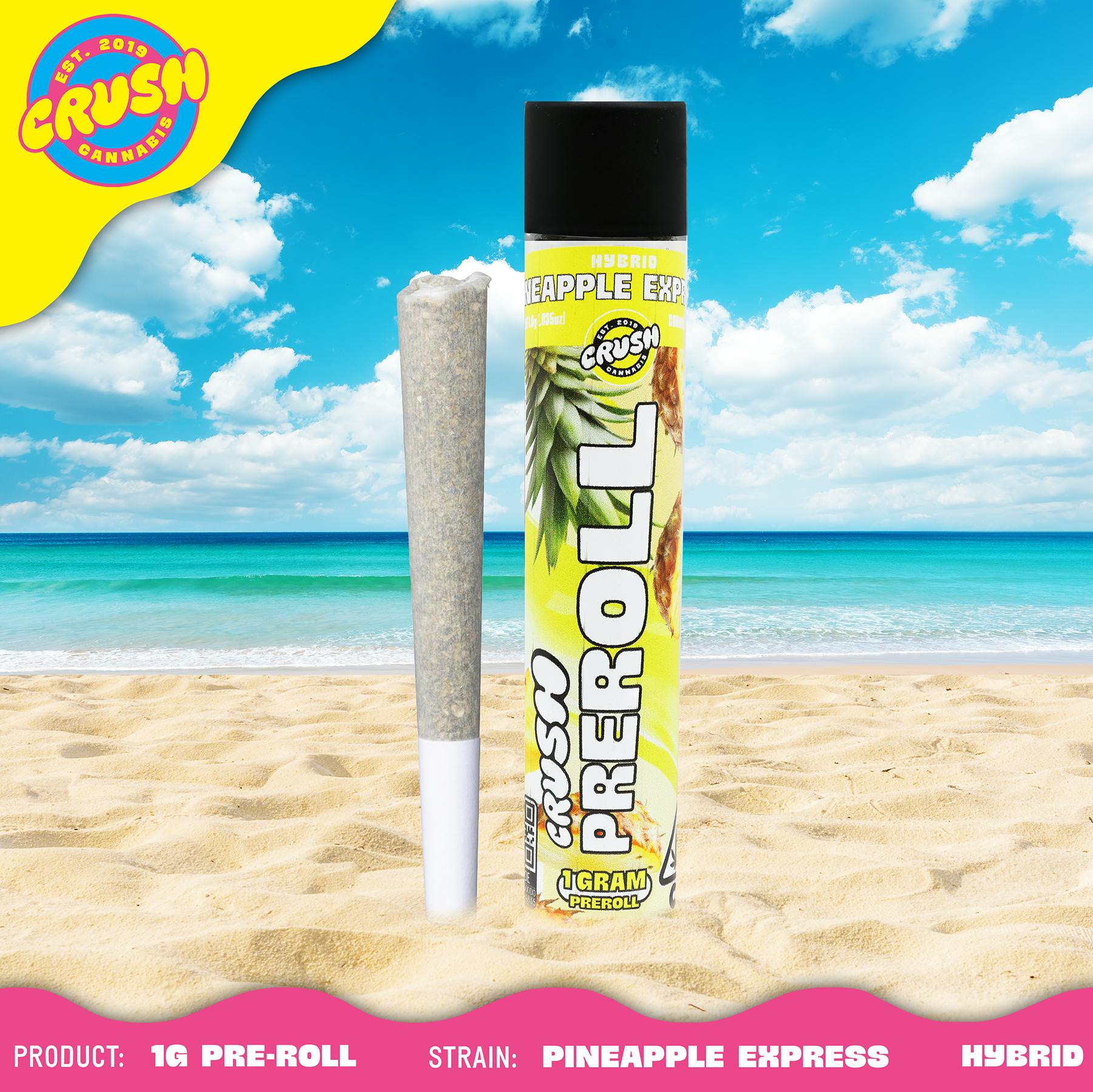 Pineapple Express Hybrid - Crush Cannabis 1g pre-roll - 1g