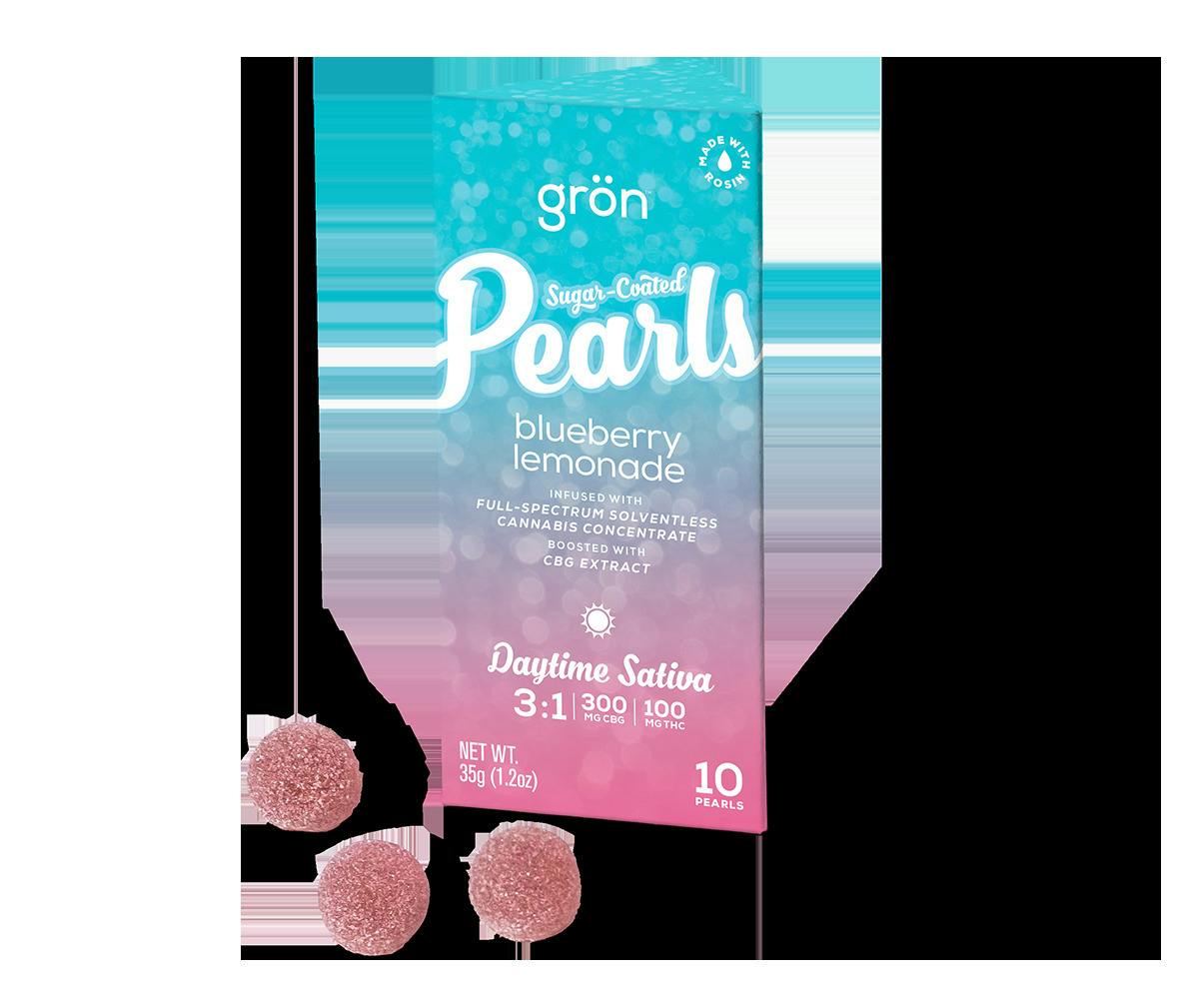 Blueberry Lemonade Daytime Sativa 3:1 CBG:THC 100mg Gummies Pearls - 100 mg - 10 Pack