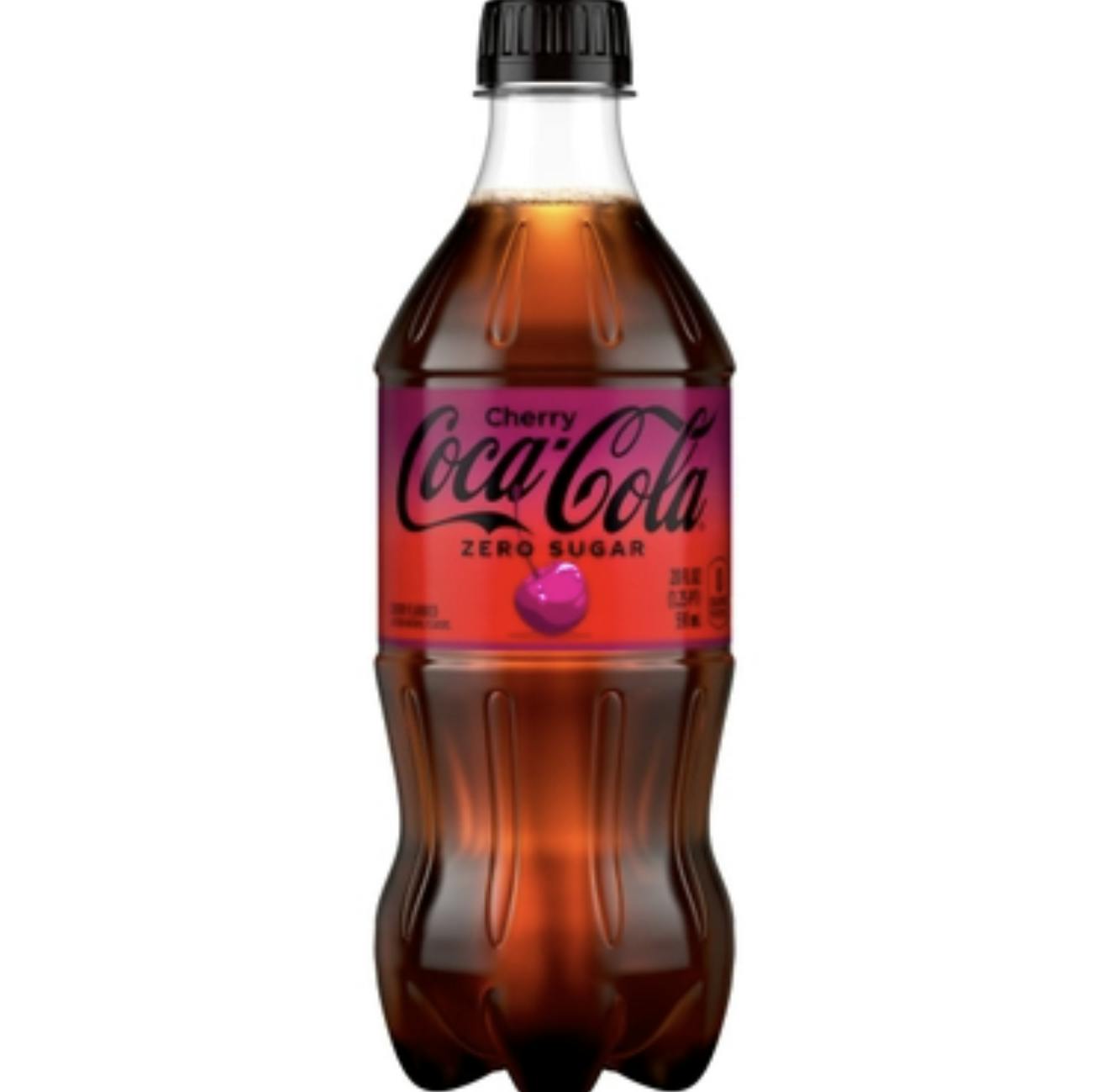 Coca-Cola Cherry Zero Sugar, 20 oz bottles