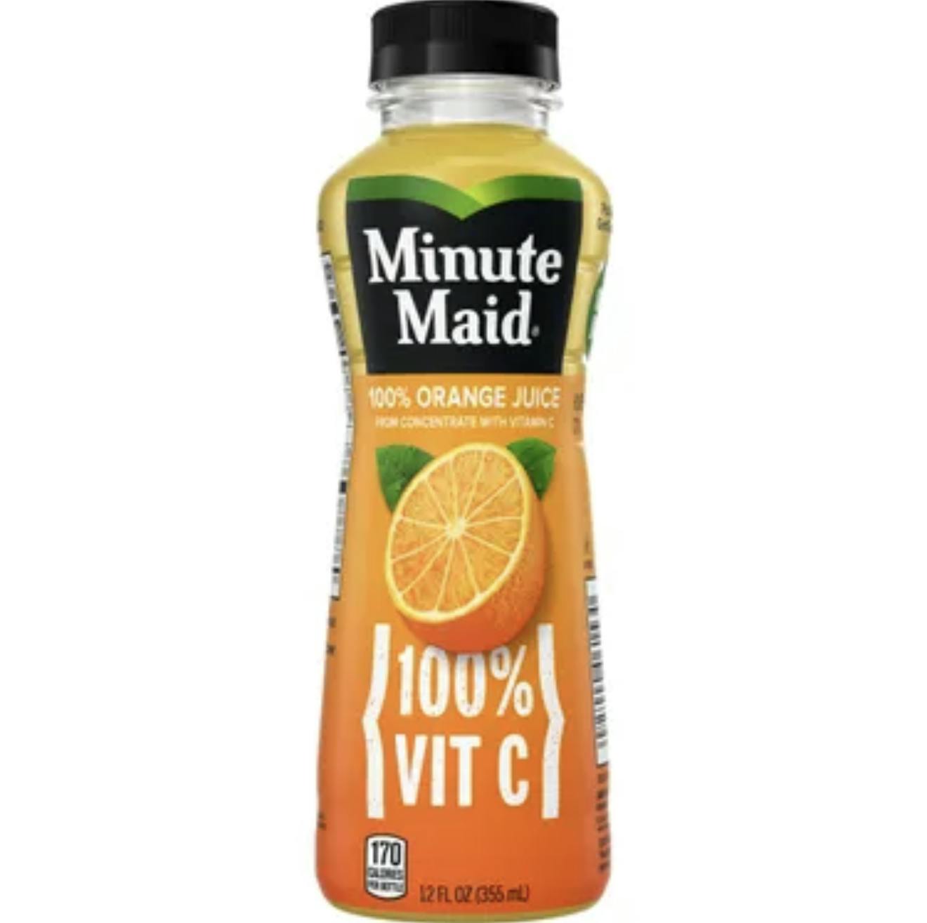 Minute Maid Juice-To-Go Orange Juice 100, 12 oz bottles
