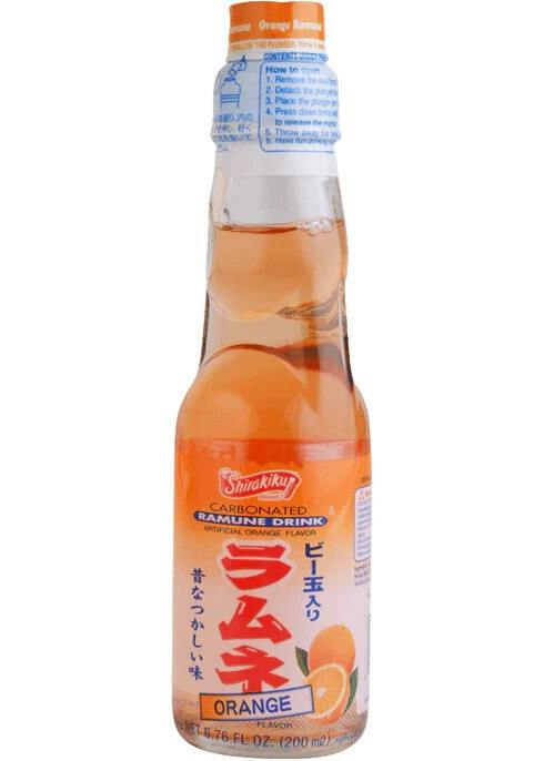 Shirakiku Ramune Orange Drink