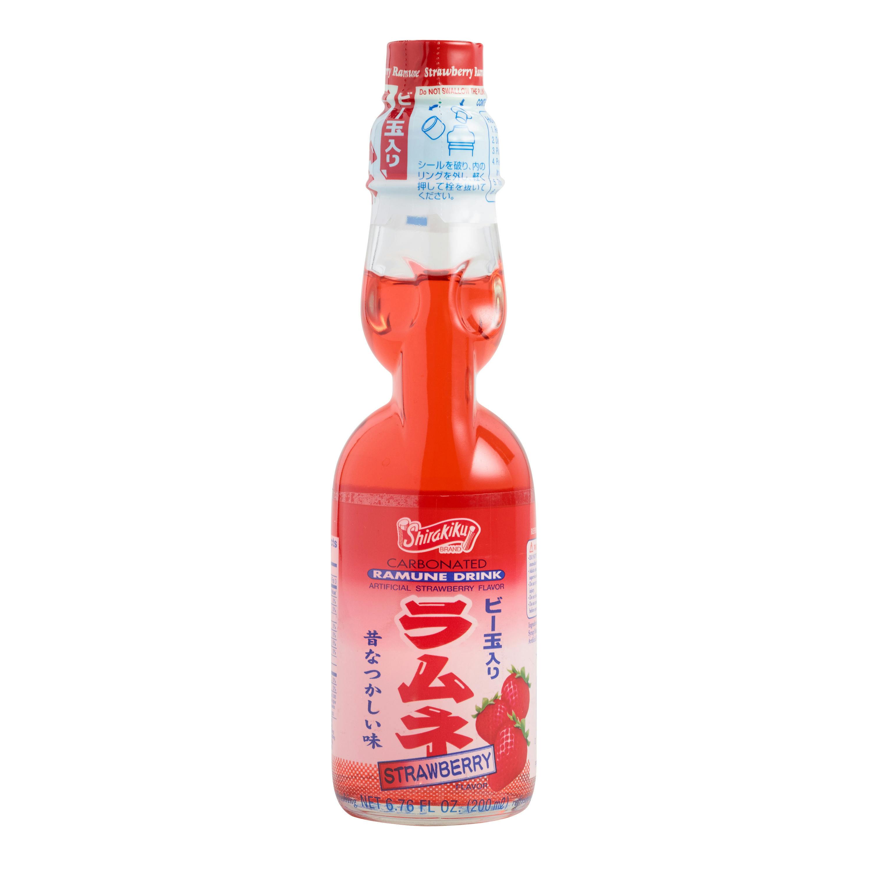Shirakiku Ramune Strawberry Drink