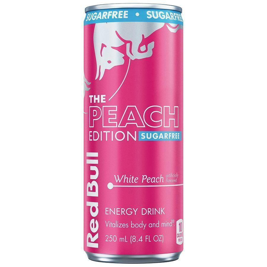 Red Bull Sugar Free White Peach Energy Drink 8.4 fl oz