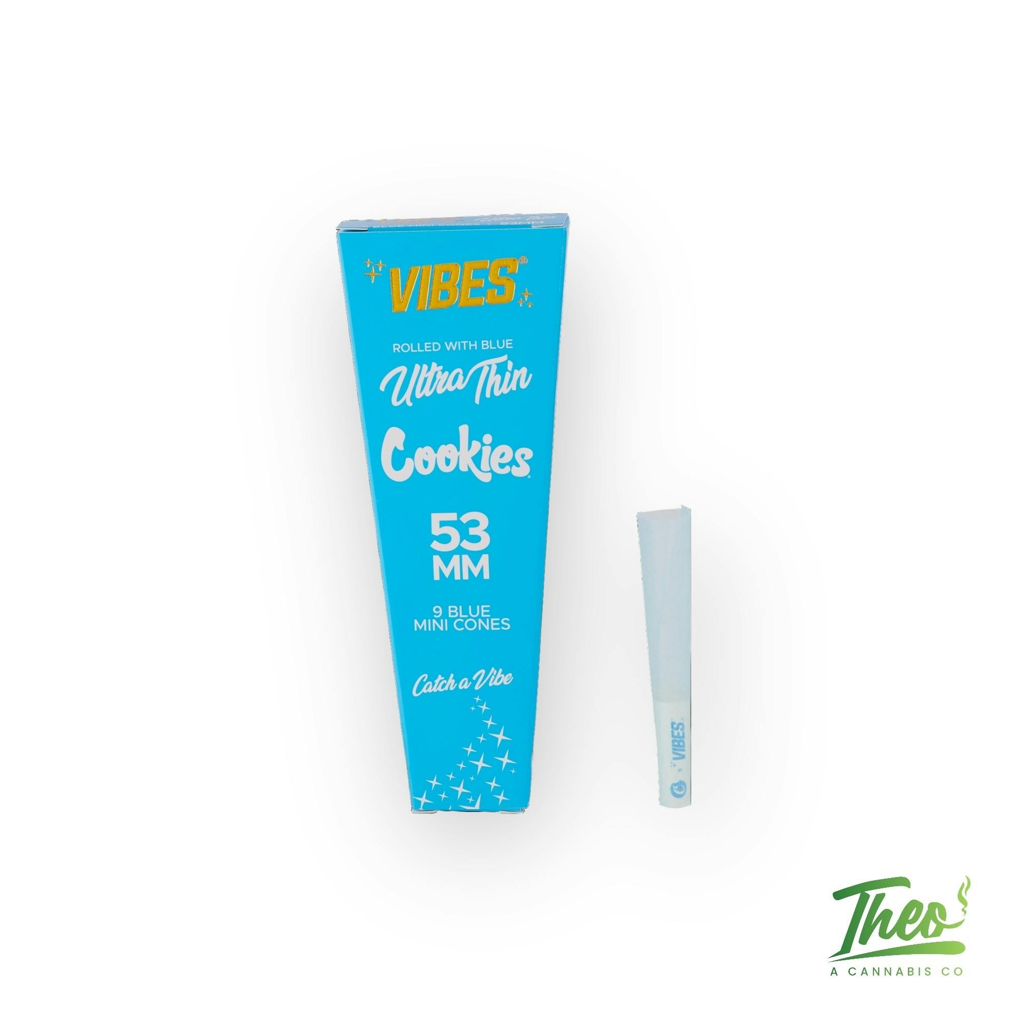 BLUE ULTRA THIN MINI CONES 9PK