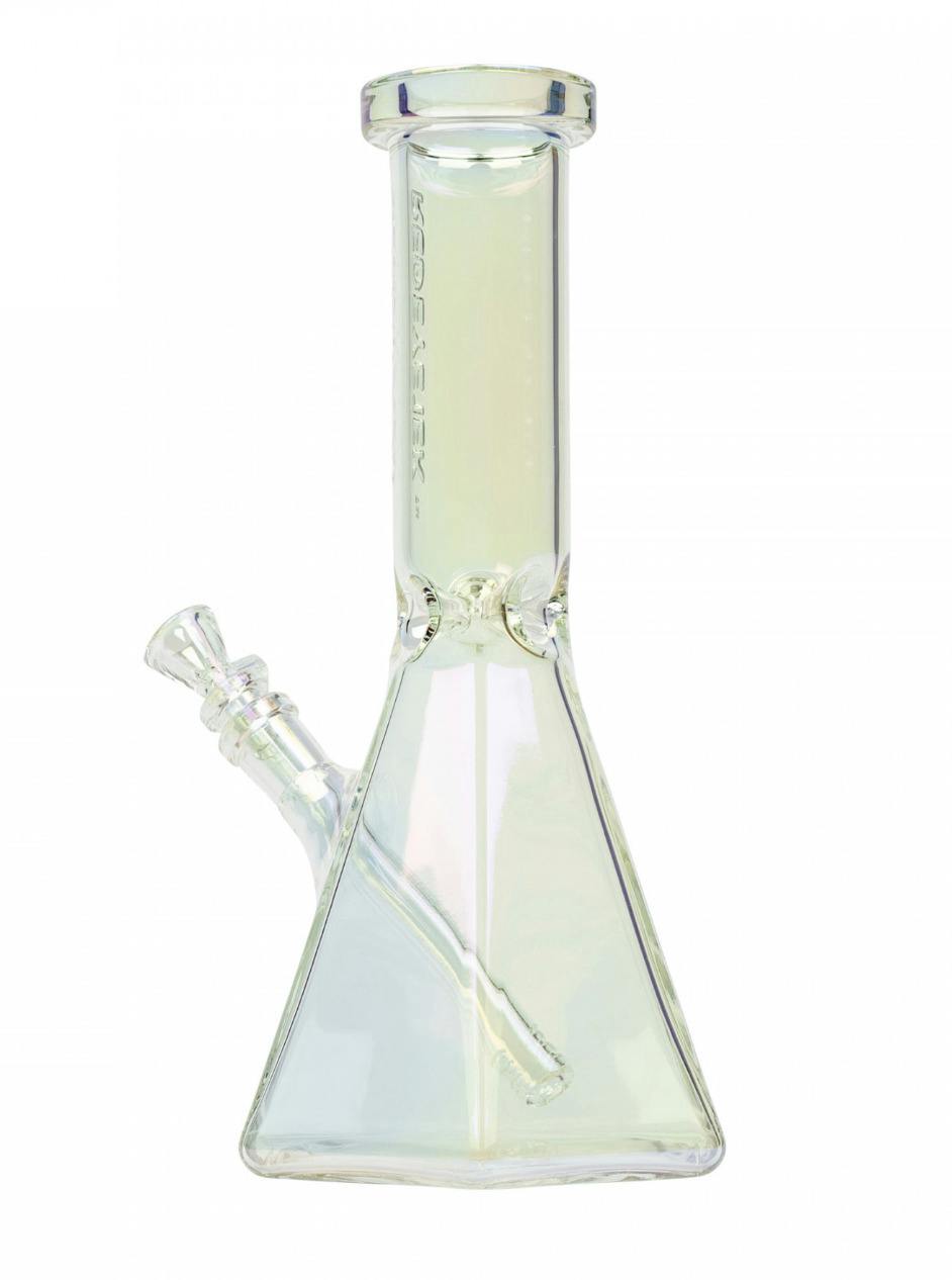 Red Eye Glass Bong Rainbow Metallic 12"