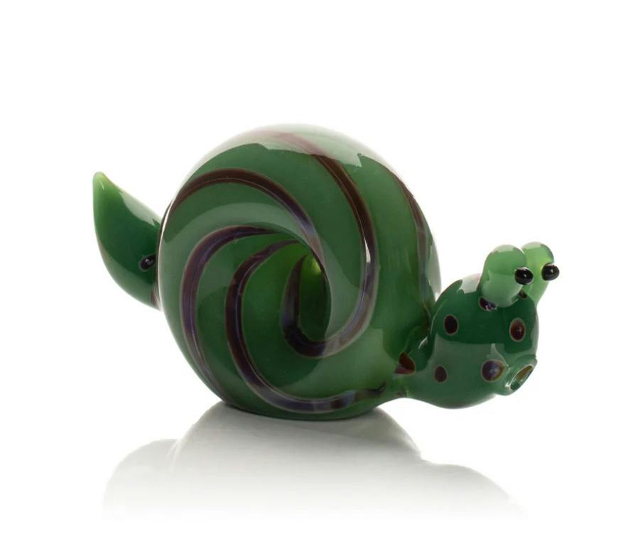 Red Eye Glass Snail Hand Pipe 4.5"