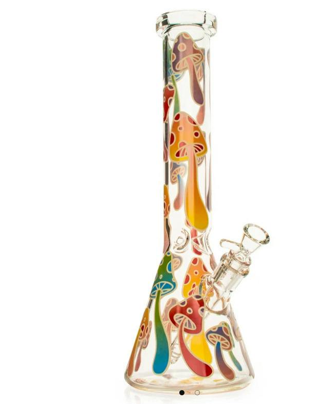 15" Tall Mushroom Magic Beaker Glow In The Dark