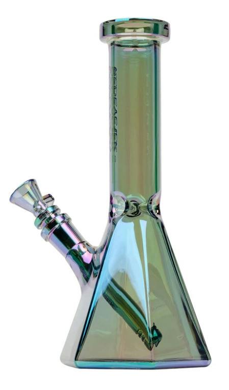 10" Tall Green Terminator Hex Base Bong
