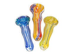 Glass Pipe (Assorted Designs/Colours) - Medium