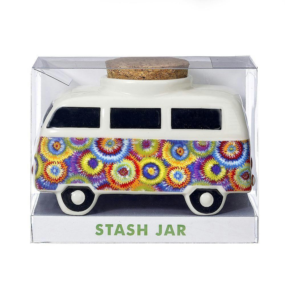 Flower Power Bus Stash Jar