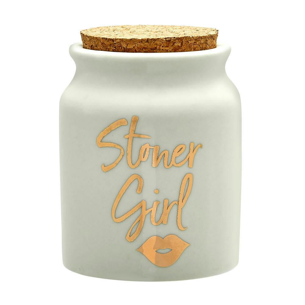 Stoner Girl Ceramic Stash jar